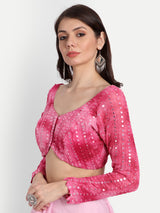 Baby Pink Frill Saree