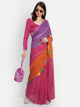 Pre-stitched Multicolour Saree