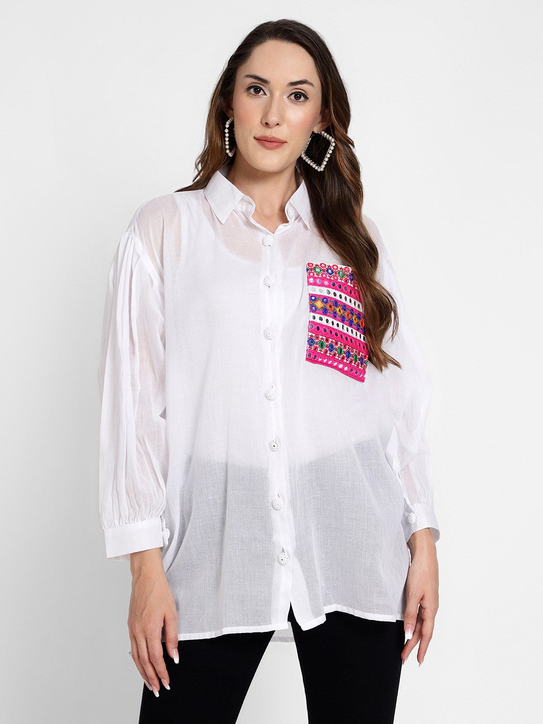 Embroidered Pocket Shirt