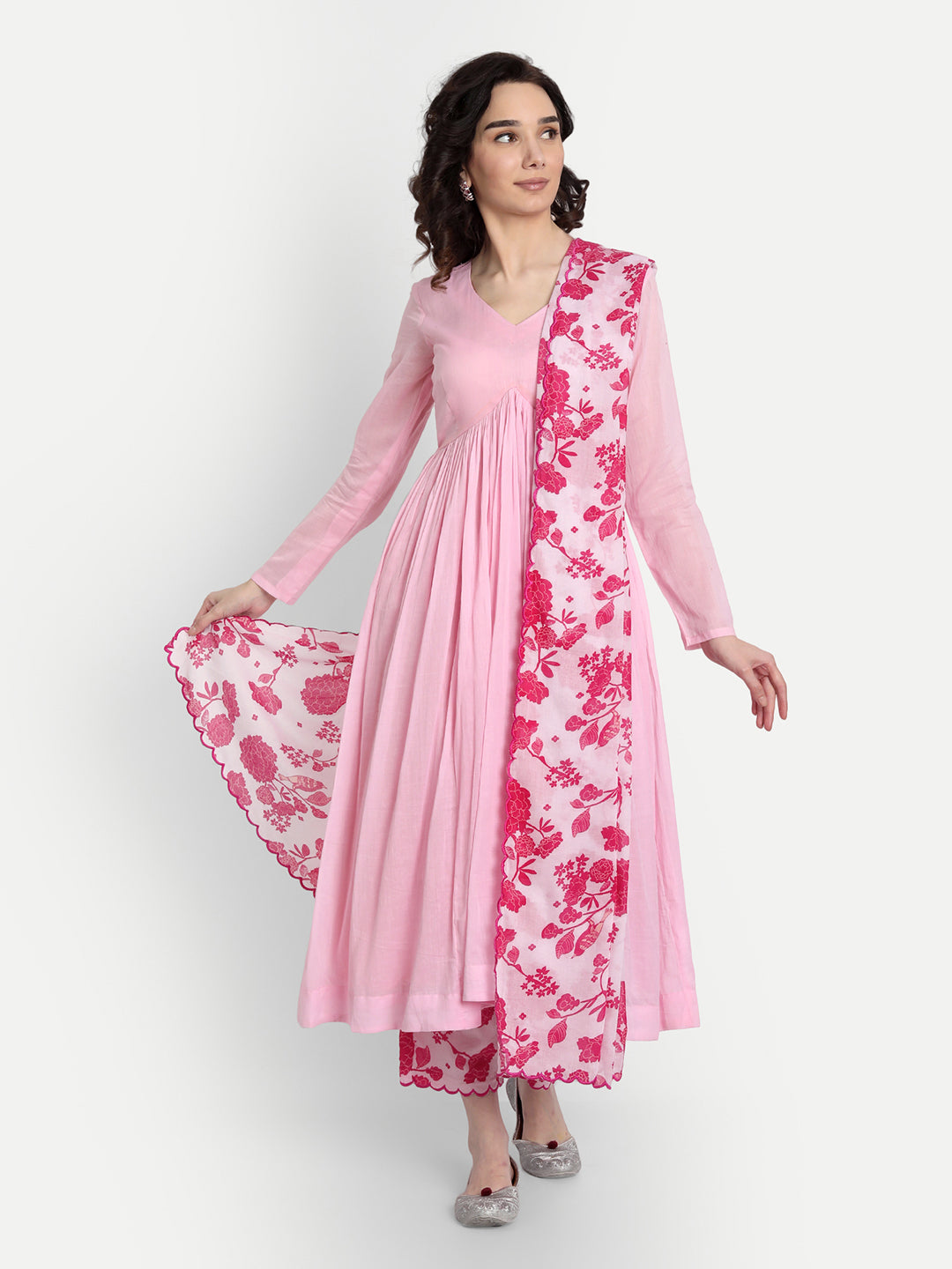 Baby Pink Anarkali Set