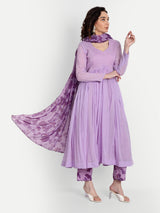 Lavender Anarkali Set