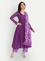 Purple Anarkali Set