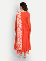 Orange Anarkali Set