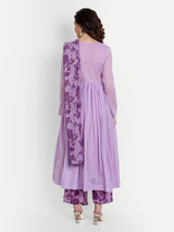 Lavender Anarkali Set