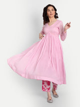 Baby Pink Anarkali Set