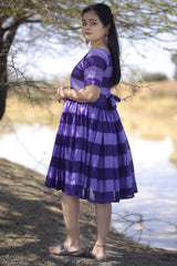 Purple Fit and Flare Dress